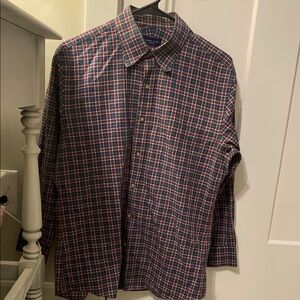 Proper Cloth Plaid Red and Blue Button Down Shirt